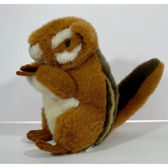 Chipmunk Plush Stuffed Animal Toy 9” Soft Furry Sound Prints Vintage Smithsonian - Picture 7 of 14